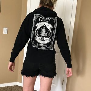 Obey Zip Up Hoodie